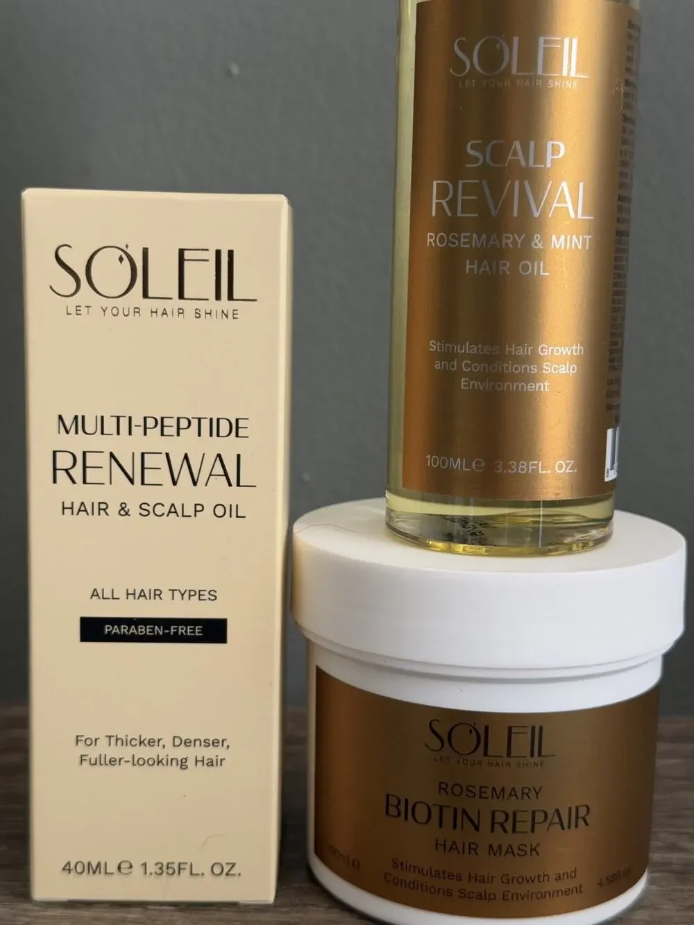 SOLEIL Hair Repair Trio NEW | Biotin Hair Mask + 2 Nourishing Scalp Oils